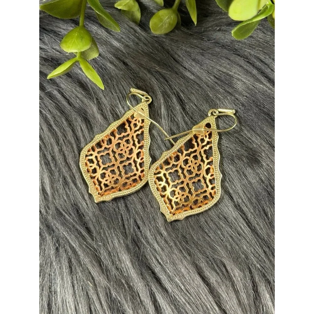 Kendra Scott Addie Rose Gold Filigree Mix Earrings